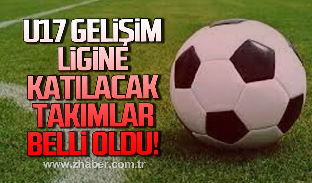 Zonguldak’ında yer aldığı U17 Gelişim Ligine katılacak takımlar belli oldu!