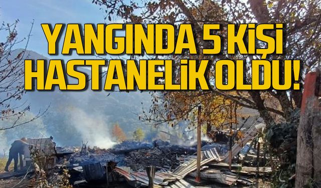 Yangında 5 kişi hastanelik oldu!
