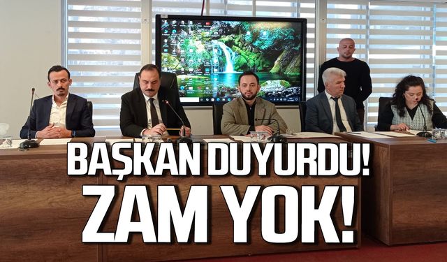 Başkan duyurdu! Kozlu'da zam yok!