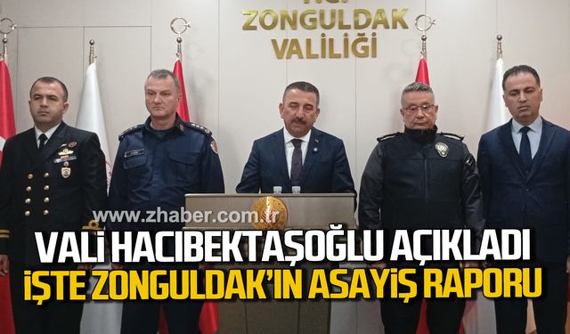 Vali Osman Hacıbektaşoğlu açıkladı! İşte Zonguldak'ın asayiş raporu...