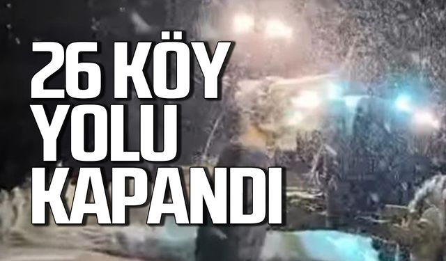 Karabük'te 26 köy yolu kapandı