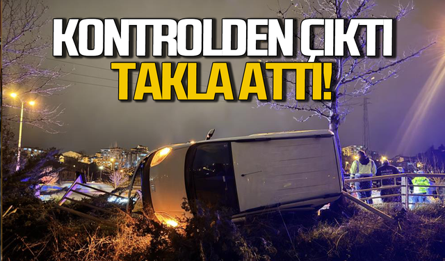 Kontrolden çıkan araç kazaya neden oldu!