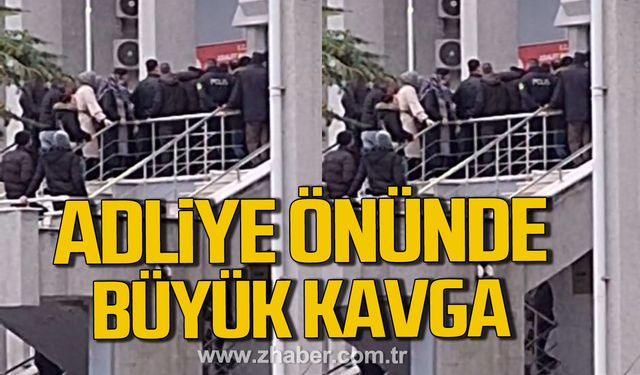 Zonguldak Adliyesi önünde kavga!