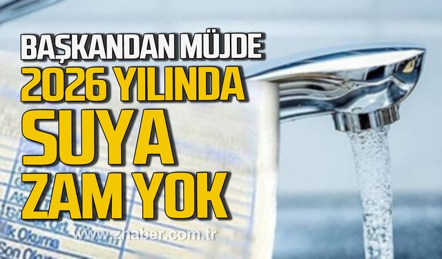Halil Posbıyık'tan müjde! 2026 yılında suya zam yok!