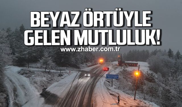 Karabük-Bartın kara yolu beyaza büründü!