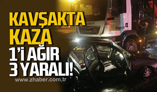 Çaycuma’da Tır Otomobile Çarptı: 3 Yaralı