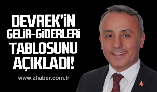 Çetin Kuzlu, Devrek’in Gelir-giderleri tablosunu açıkladı!
