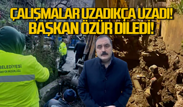 Çalışmalar uzadıkça uzadı... Vatandaş tepkili... Altuğ başkan özür diledi!