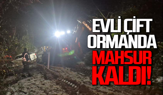 Kiralık ev ararken ormanlık alana giren çift mahsur kaldı