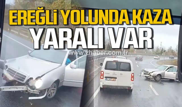 Kdz. Ereğli'de otomobil bariyerlere çarptı! Yaralı var