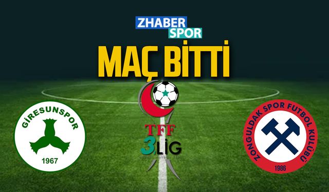Giresunspor- Zonguldakspor maçı bitti