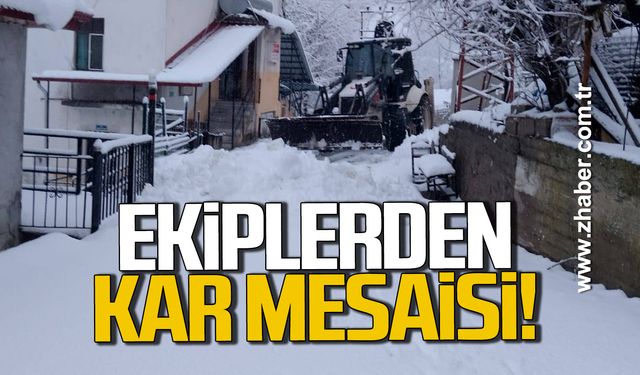 Devrek’te karla mücadele sürüyor