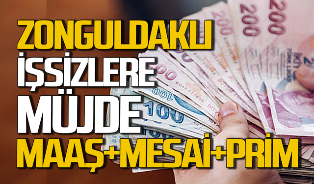 Zonguldaklı işsizlere müjde: Maaş+mesai+ikramiye!