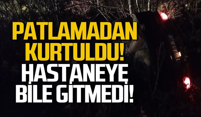 Kaza yapan araçta patlamadan kurtuldu! Hastaneyi reddetti!