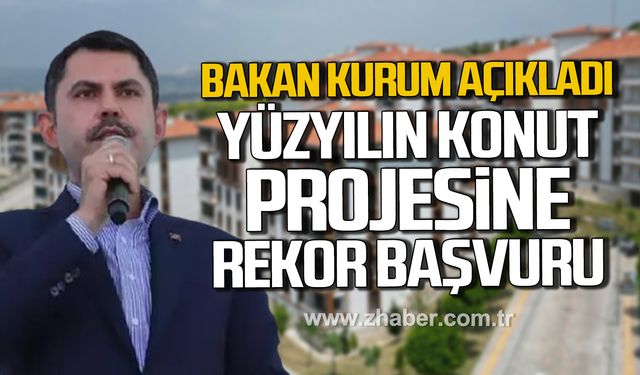 Bakan Murat Kurum açıkladı! Yüzyılın konut projesine rekor başvuru!