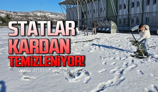 Devrek’te statlar kardan temizleniyor