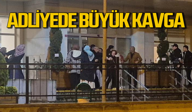 Adliye çıkışında büyük kavga: Polis müdahale etti