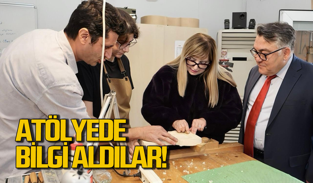 BEUN Çalgı Yapım Atölyesi'ni  gezdiler bilgi aldılar!