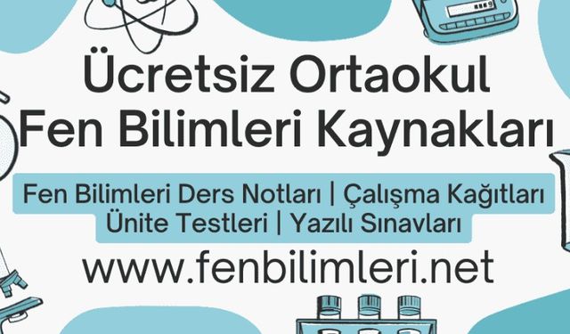 Fenbilimleri.net: Ücretsiz Ortaokul Fen Bilimleri Sitesi