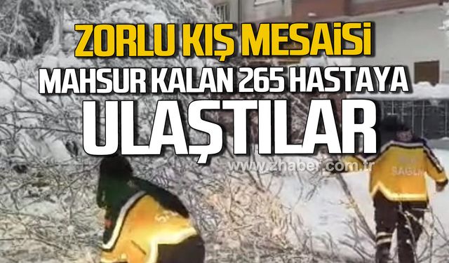 Bartın'da zorlu kış mesaisi. Sağlık ekipleri 265 hastaya ulaştı.