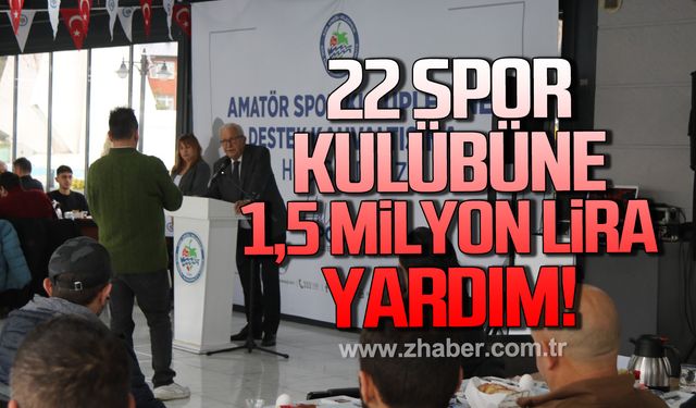 Başkan Posbıyık'tan 22 Spor kulübüne 1,5 Milyon lira yardım