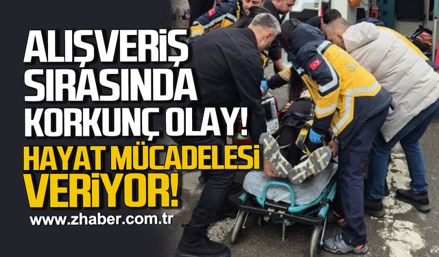 Zonguldak’ta alışveriş faciası: Merdivenden düşen kadın hayat mücadelesi veriyor