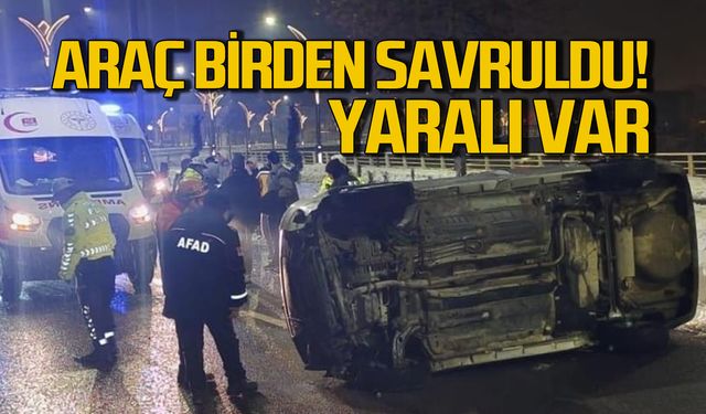 Karabük'te savrulan aracın yolcusu yaralandı