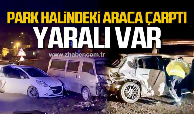 Bartın-İnkumu yolunda otomobil park halindeki araca çarptı. Yaralı var