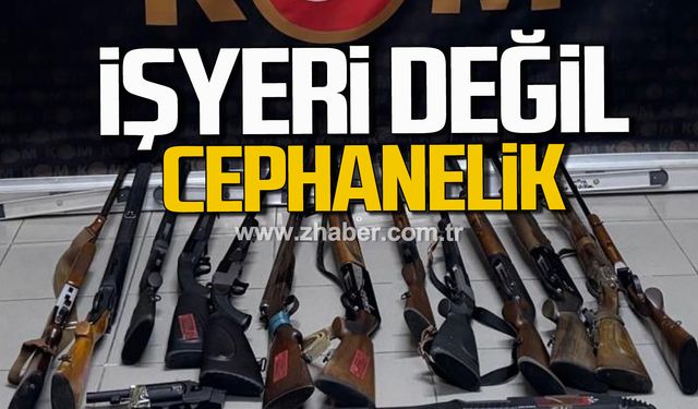Bartın'da işyerine polisten baskın. Cephanelik çıktı.
