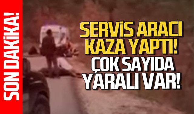 Karabük'te servis aracı kaza yaptı. Çok sayıda yaralı var