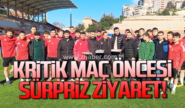 Karabükspor maçı öncesinde taraftardan Zonguldakspor'a moral ziyareti