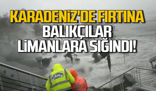 Karadeniz'de fırtına... Balıkçılar limanlara sığındı
