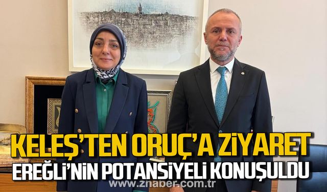 Arslan Keleş'ten Saadet Oruç'a ziyaret. Kdz. Ereğli’nin potansiyeli konuşuldu.