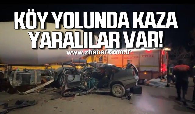 Bartın'da otomobil beton mikserine çarptı: 1 yaralı