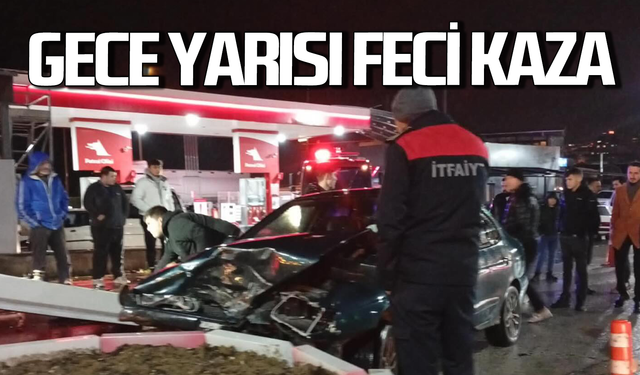 Gece korkutan kaza: İki araç çarpıştı yaralılar var