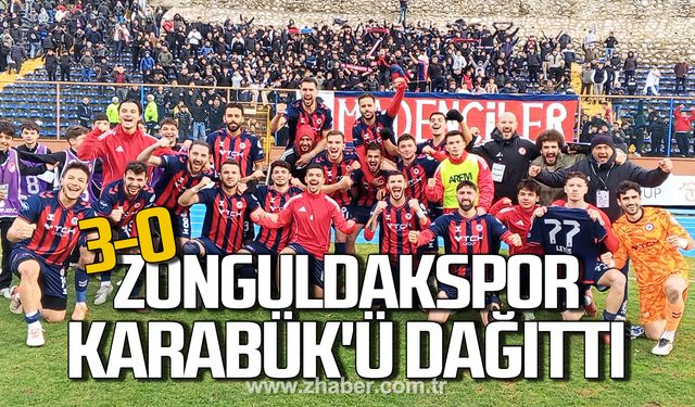 Zonguldakspor Karabük İdman Yurdu'nu 3-0 mağlup etti.