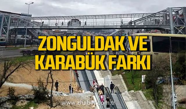 Zonguldak ve Karabük'ün üst geçit farkı.