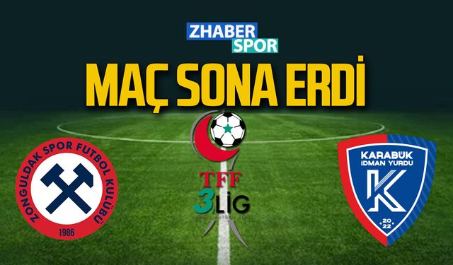 Zonguldakspor- Karabük İdman Yurdu maçı sona erdi. İşte skor.