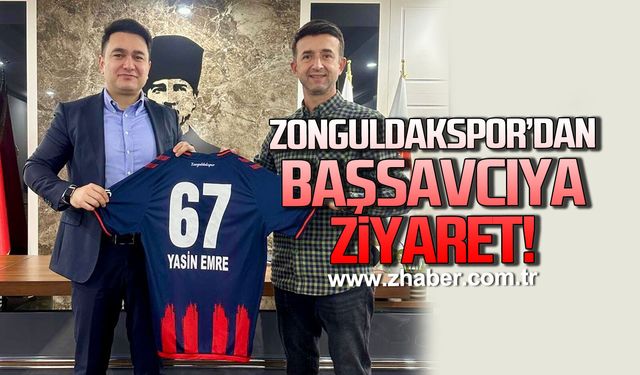 Zonguldakspor Yönetim Kurulu üyesi Güray Topal'dan, Başsavcı Yasin Emre'ye ziyaret!