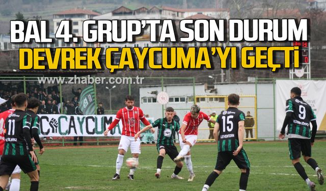 Bölgesel Amatör Lig'te 4. Grup’ta son durum.