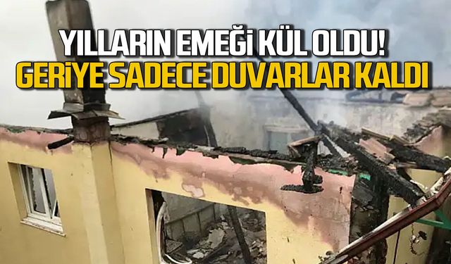 Yılların emeği kül oldu... Geriye sadece duvarlar kaldı