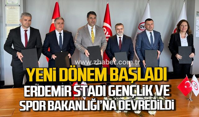 Resmen imza altına alındı. ERDEMİR Stadı İl Gençlik ve Spor Müdürlüğü’ne tahsis edildi.