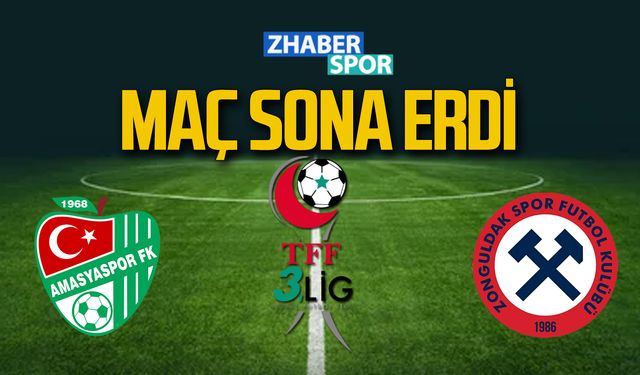 Amasyaspor- Zonguldakspor maçı bitti