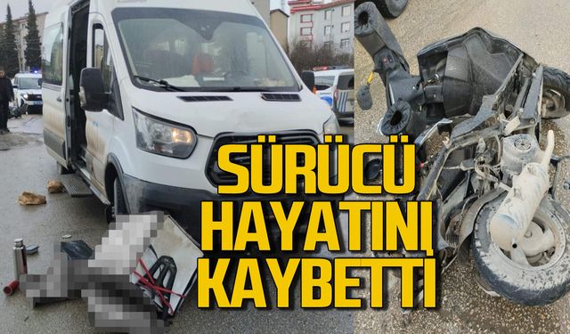 Öğrenci servisi ile çarpışan motokurye hayatını kaybetti