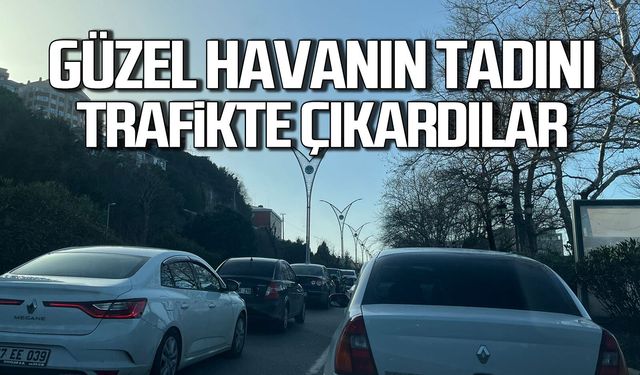 Zonguldak'ta güzel hava trafiği felç etti