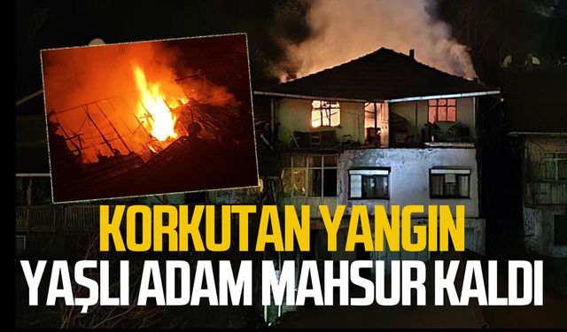 3 katlı binada yangın: Yaşlı adam mahsur kaldı!