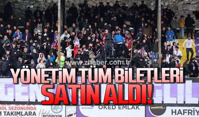 Ereğli yönetimi tüm biletleri satın aldı