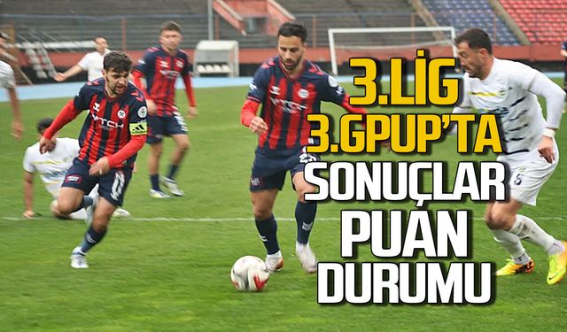 Zonguldakspor ve Ereğli Belediyespor'un grubunda sonuçlar ve puan durumu