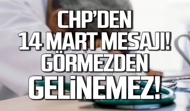 CHP Zonguldak İl Başkanlığı’ndan 14 Mart Tıp Bayramı Mesajı