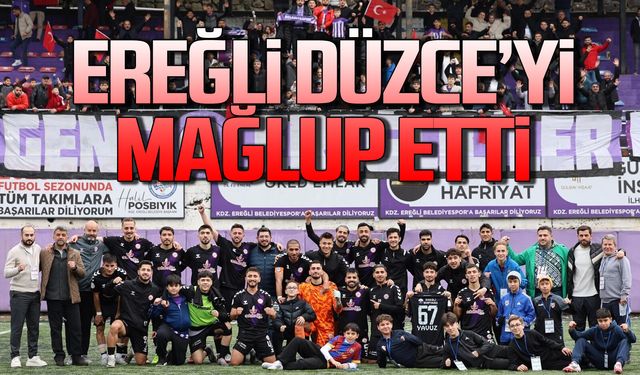 Ereğli, muhteşem taraftarı önünde Düzcespor’u 2-0 mağlup etti